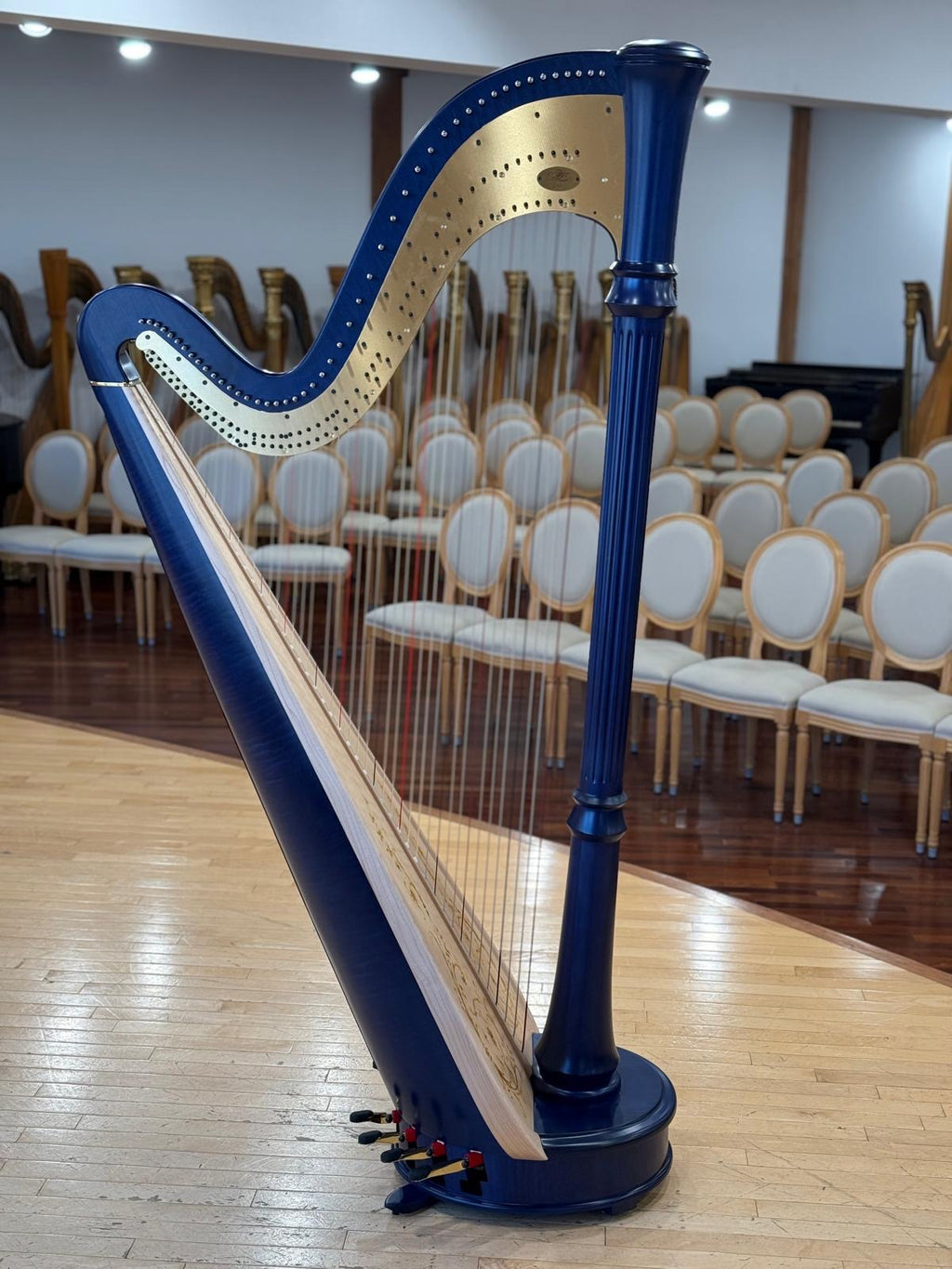Style 85 CG Cobalt Blue Pedal Harp – Harp Center Los Angeles